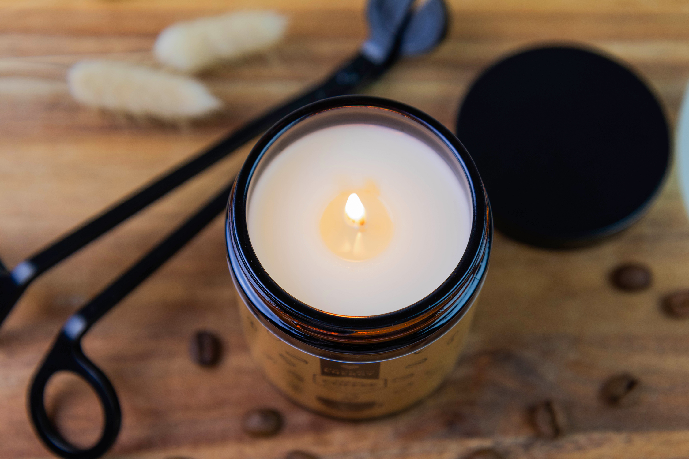 Coffee Scented Soy Wax Candle - Image 2