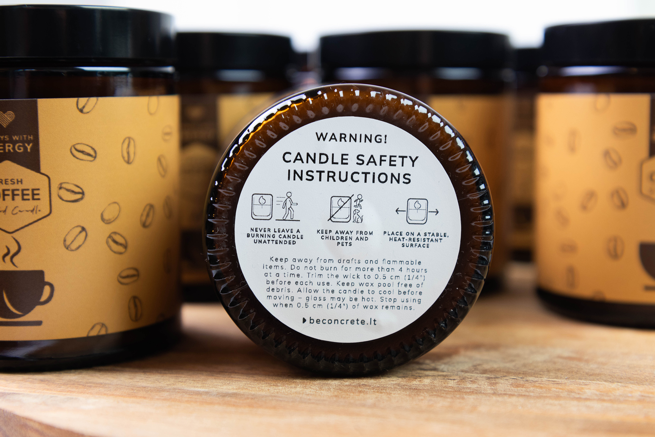 Coffee Scented Soy Wax Candle - Image 12