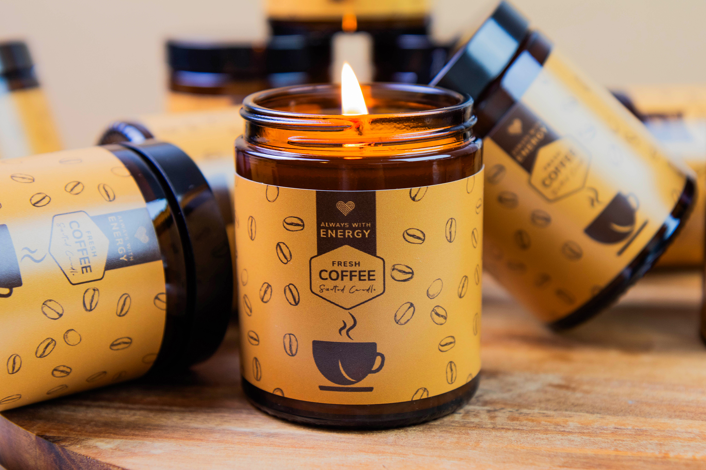 Coffee Scented Soy Wax Candle - Image 7