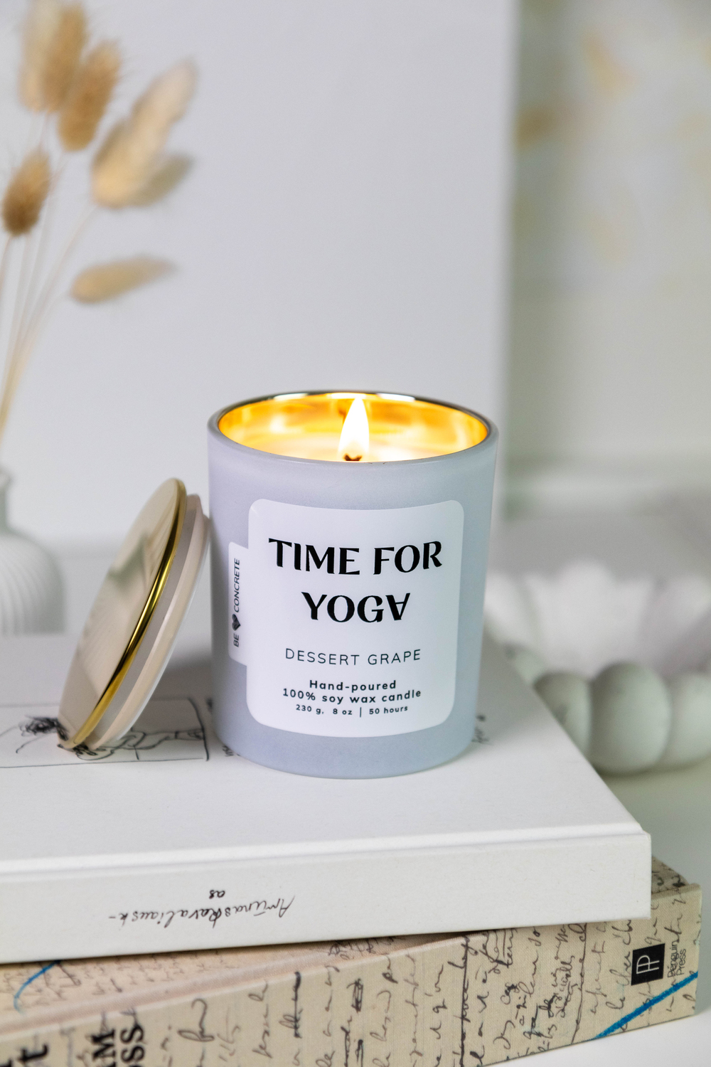 Dessert Grape Scented Soy Wax Candle - Time For Yoga - Image 5