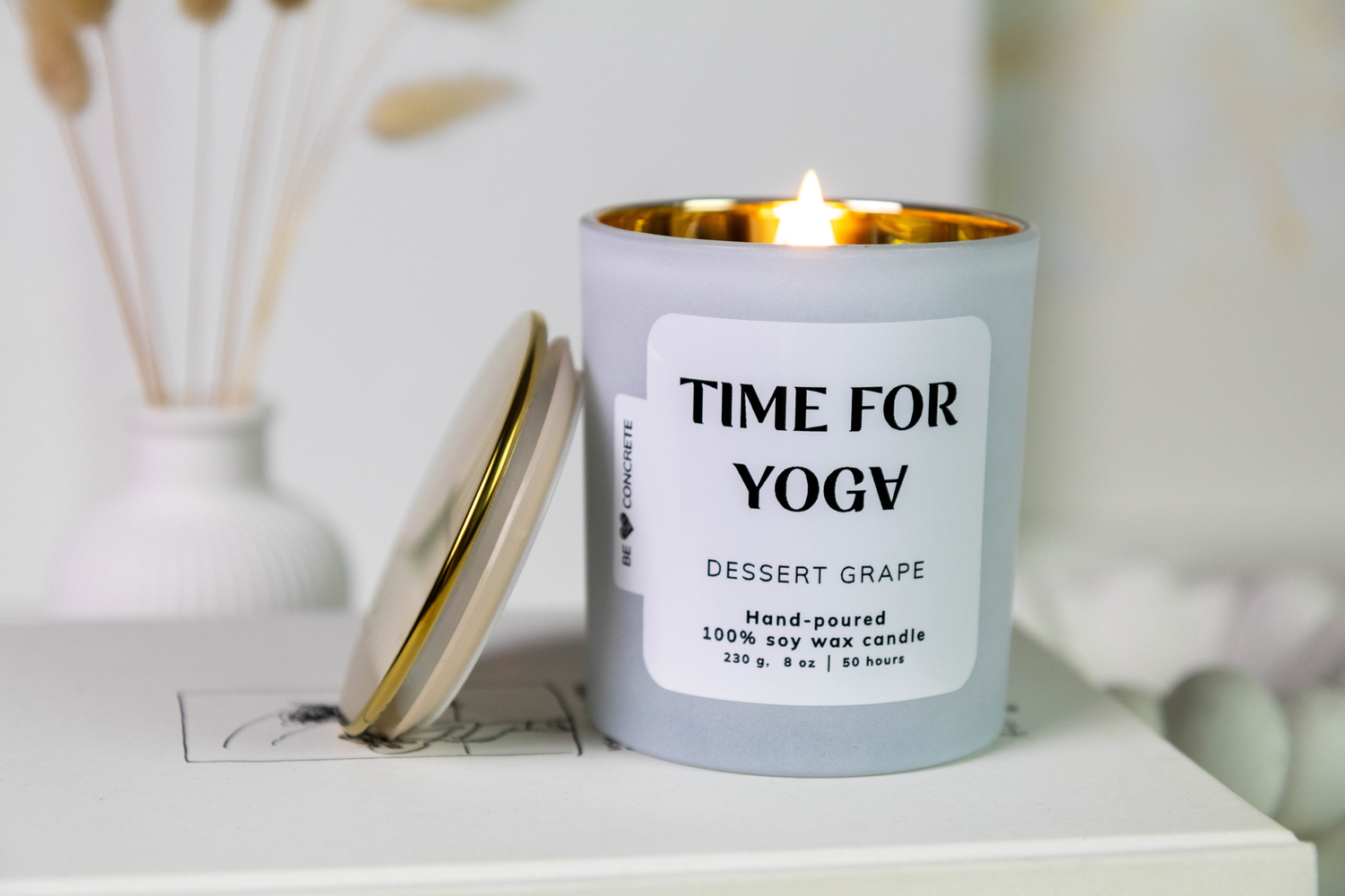 Dessert Grape Scented Soy Wax Candle - Time For Yoga