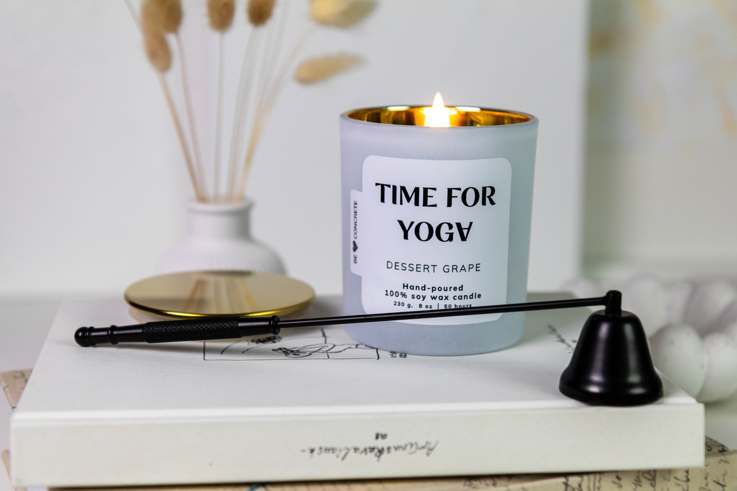Dessert Grape Scented Soy Wax Candle - Time For Yoga - Image 4
