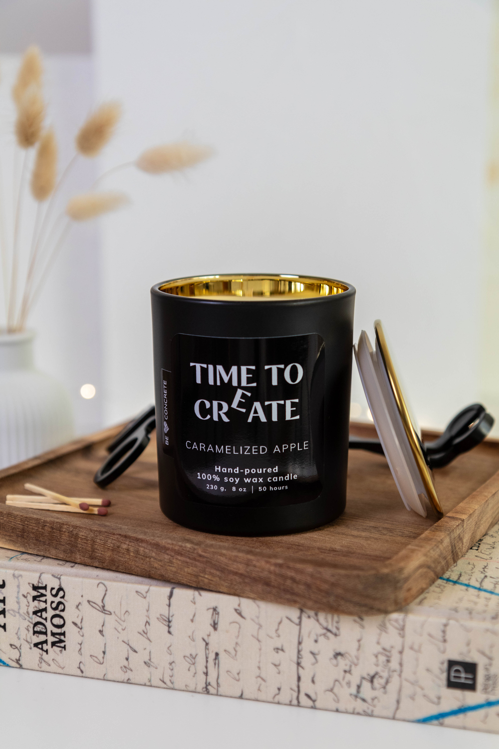 Caramelized Apple Scented Soy Wax Candle - Time to Create - Image 3