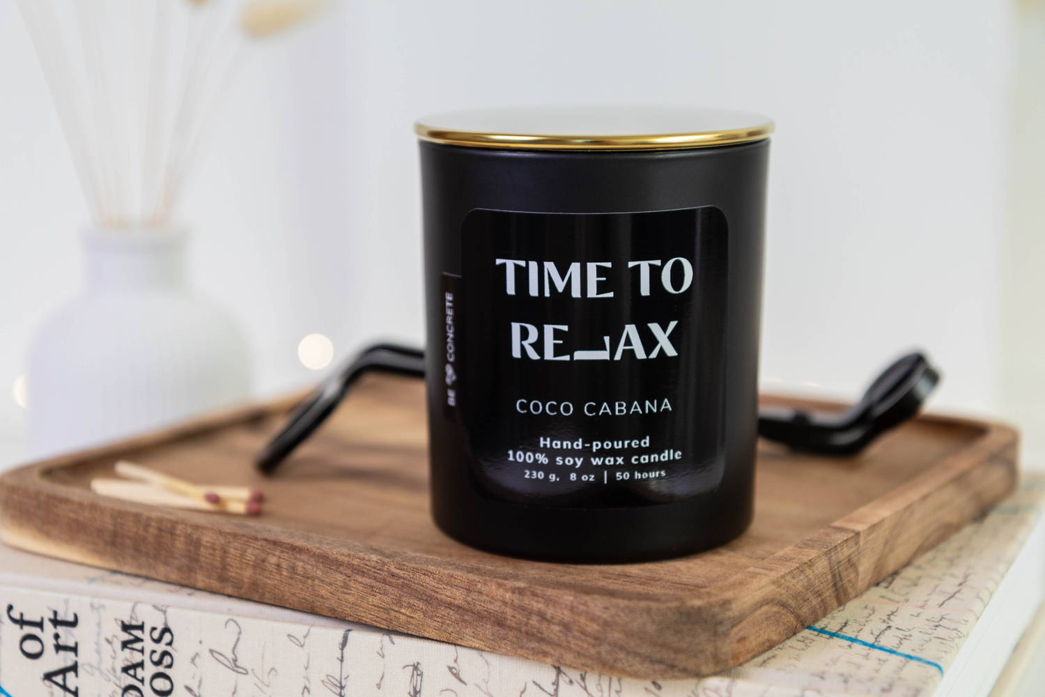 Coco Cabana Scented Soy Wax Candle - Time to Relax - Image 2