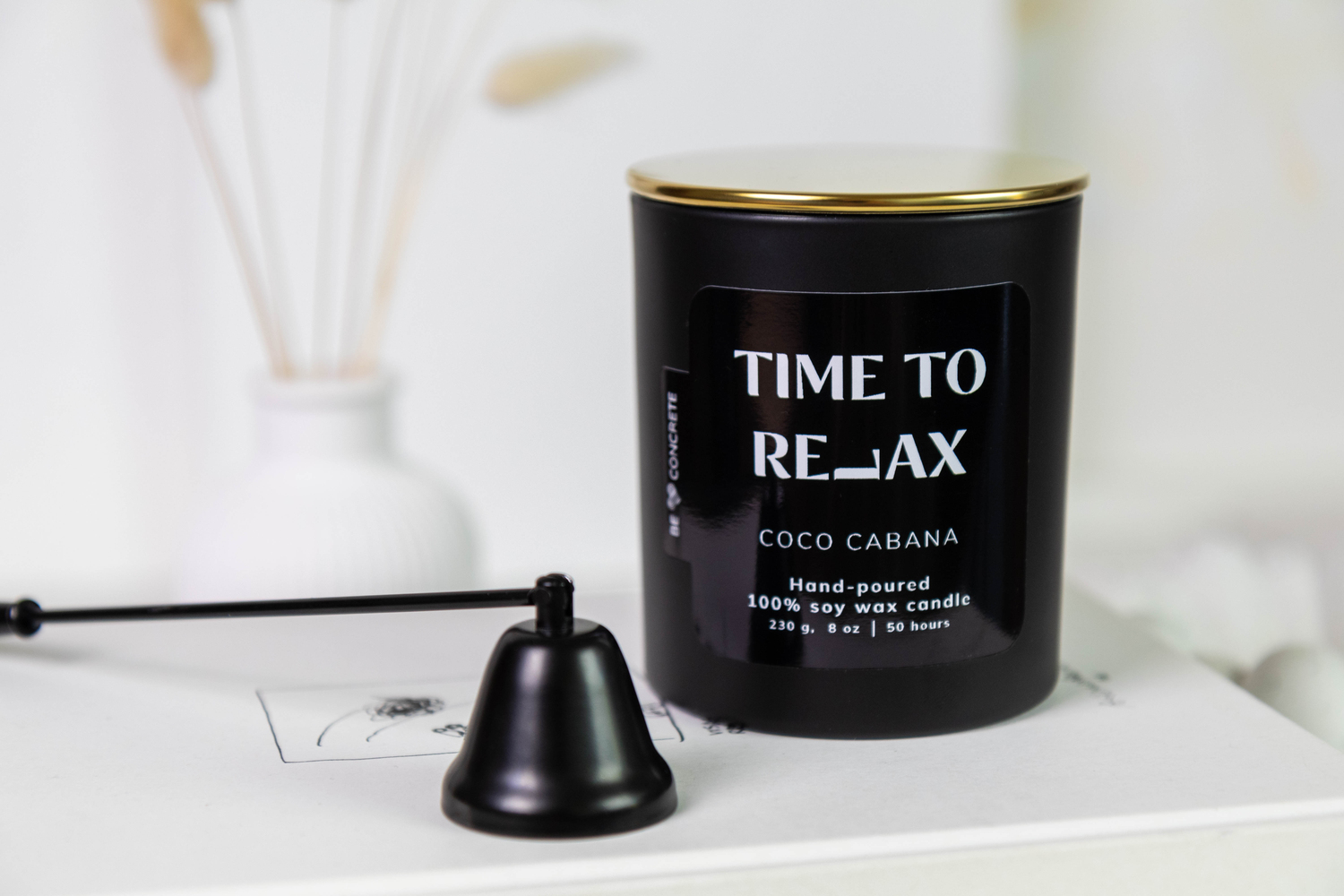 Coco Cabana Scented Soy Wax Candle - Time to Relax - Image 6