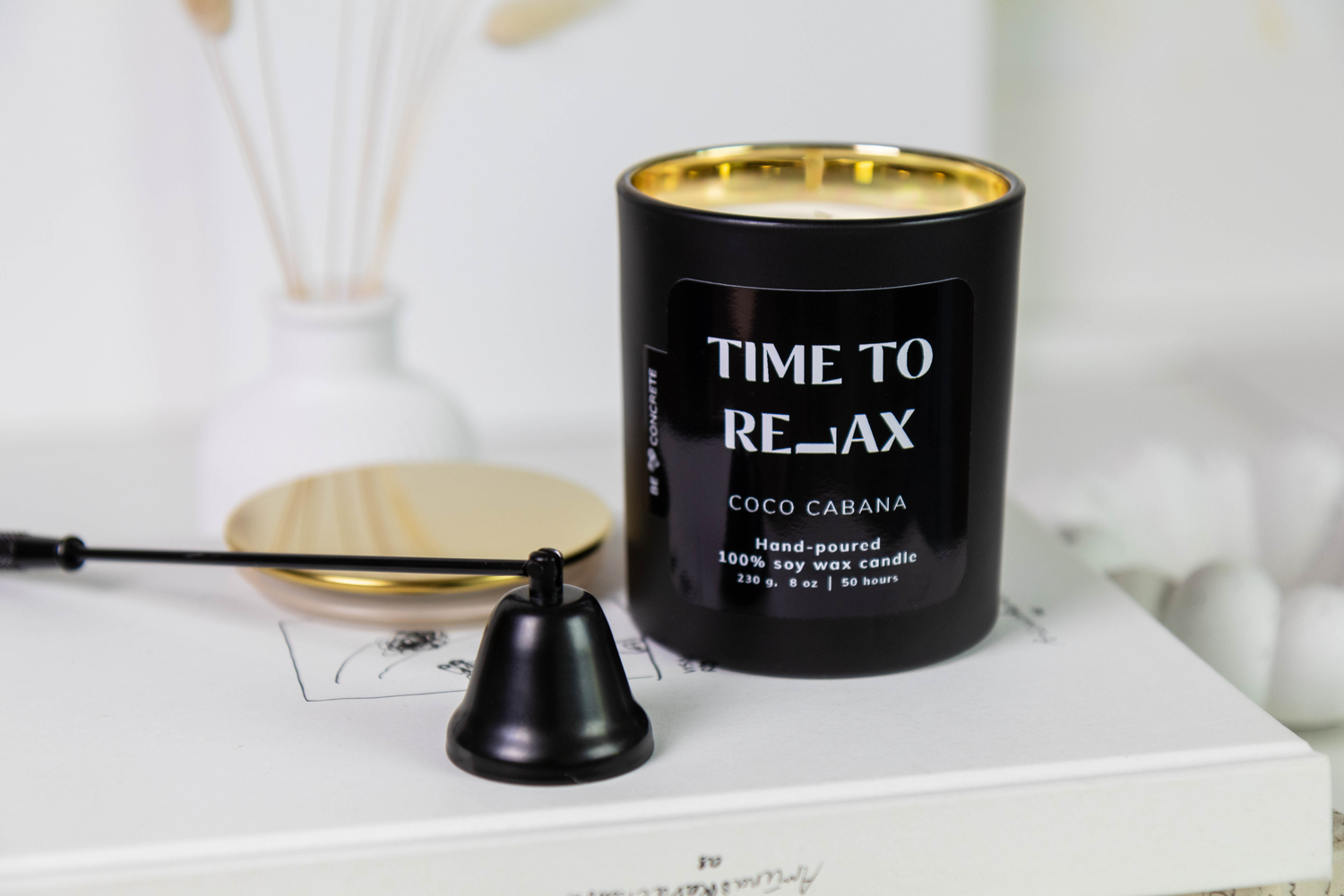 Coco Cabana Scented Soy Wax Candle - Time to Relax - Image 8